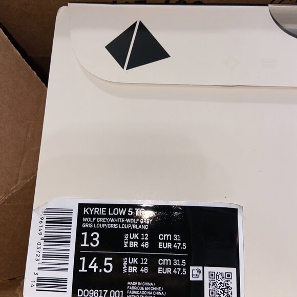 Nike Kyrie Low 5 TB Basketball Shoes Wolf Grey White Men’s D09617-001 NEW main image 4